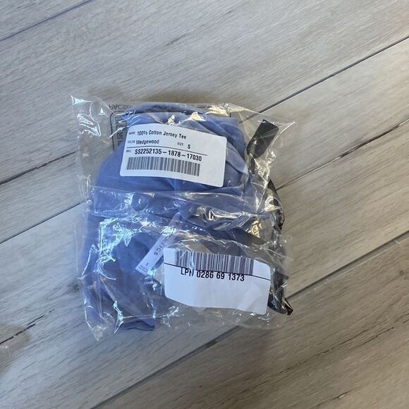 Fabletics 100% Cotton Jersey Tee Wedgewood Color‎ S NWT and in packaging - Picture 5 of 6